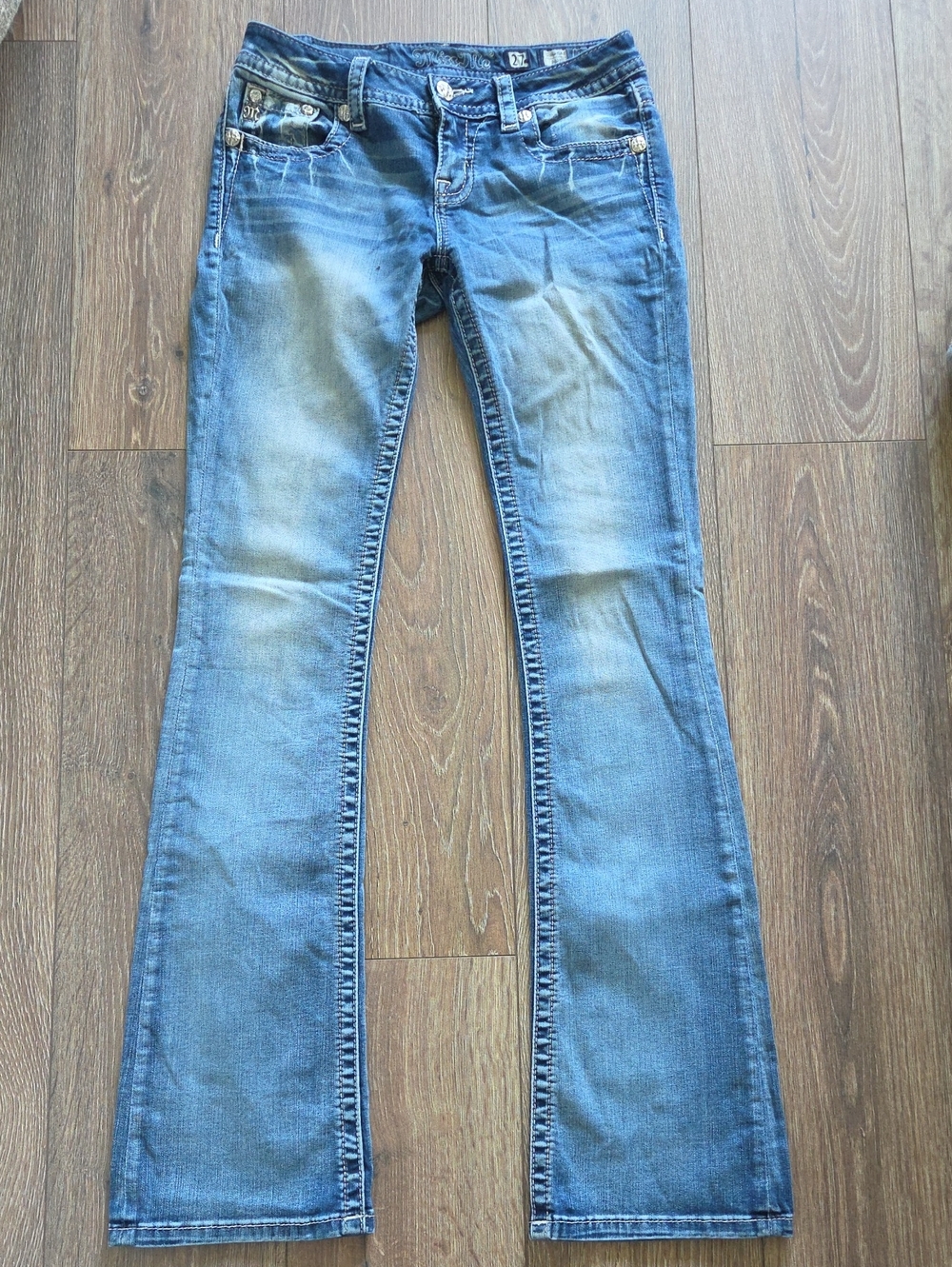 Miss Me Women's Medium Blue Signature Bootcut Jeans